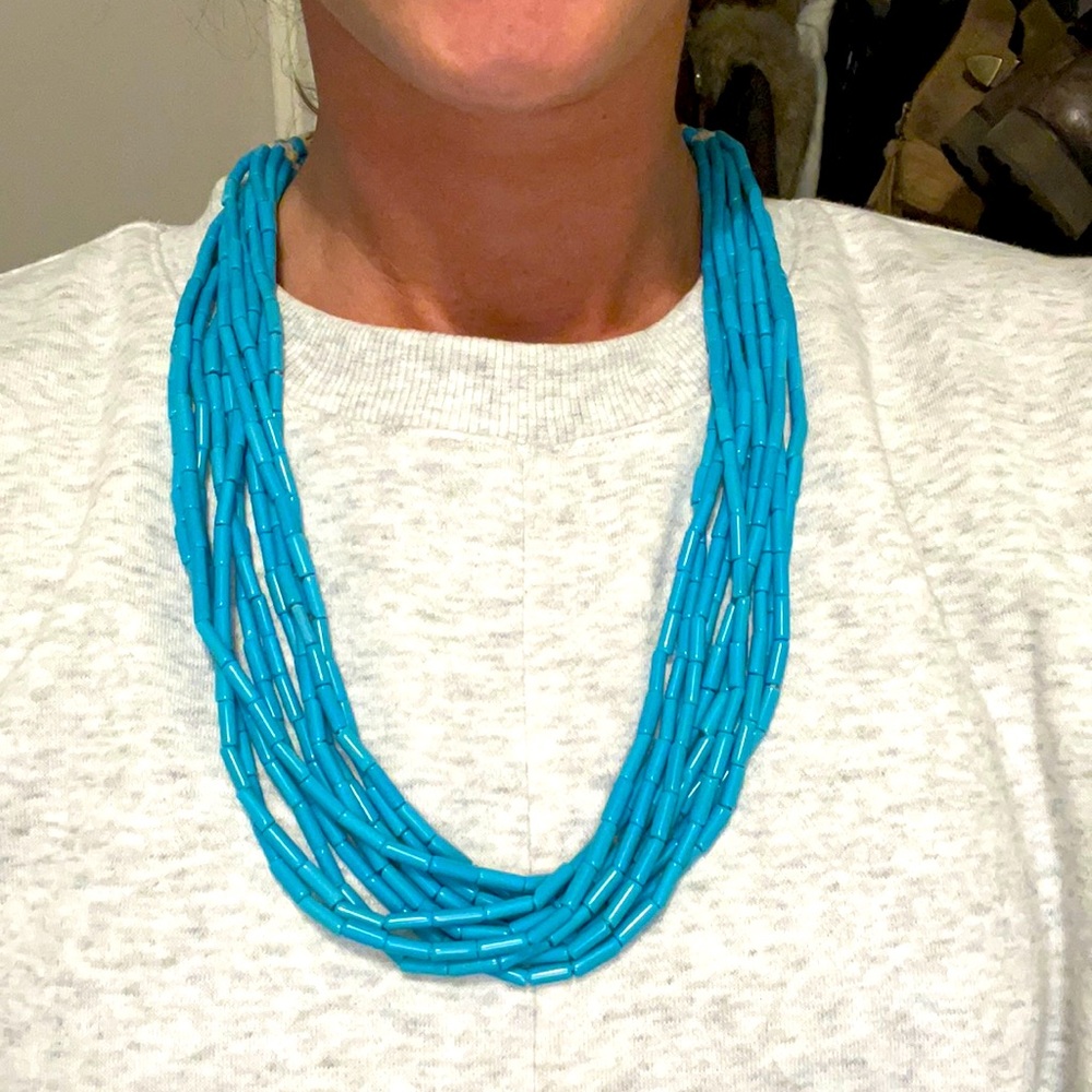Turquoise beaded necklace